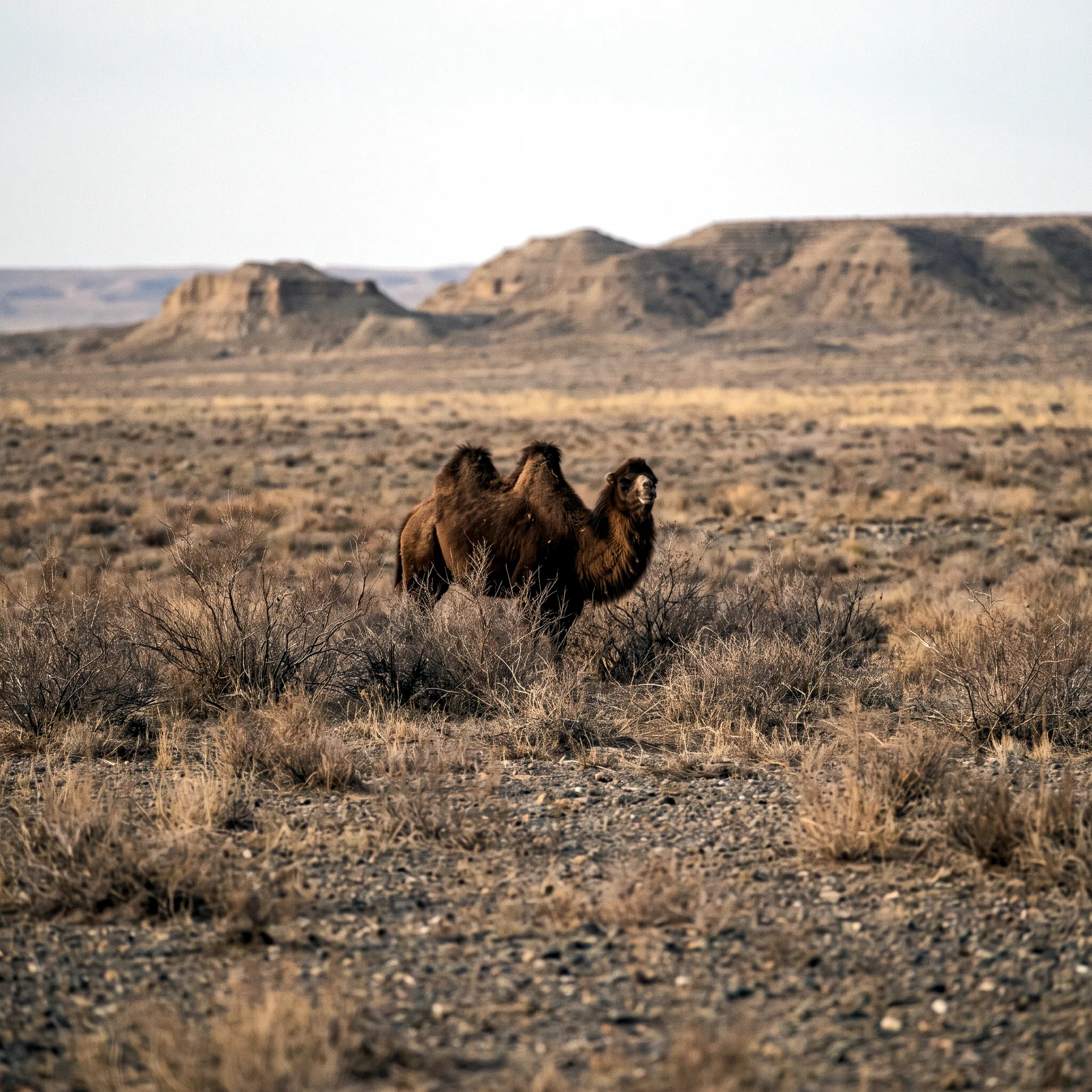 Milieu de vie typique de l'espèce Camelus bactrianus
