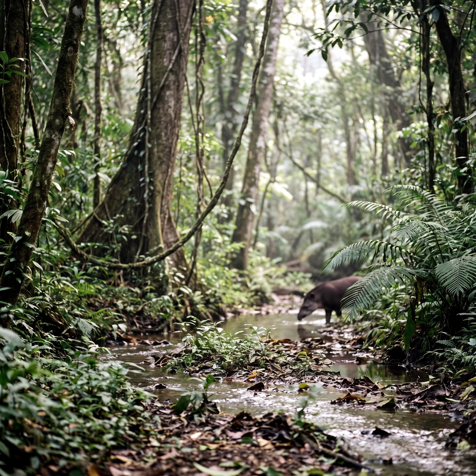 Milieu de vie typique de l'espèce Tapirus bairdii