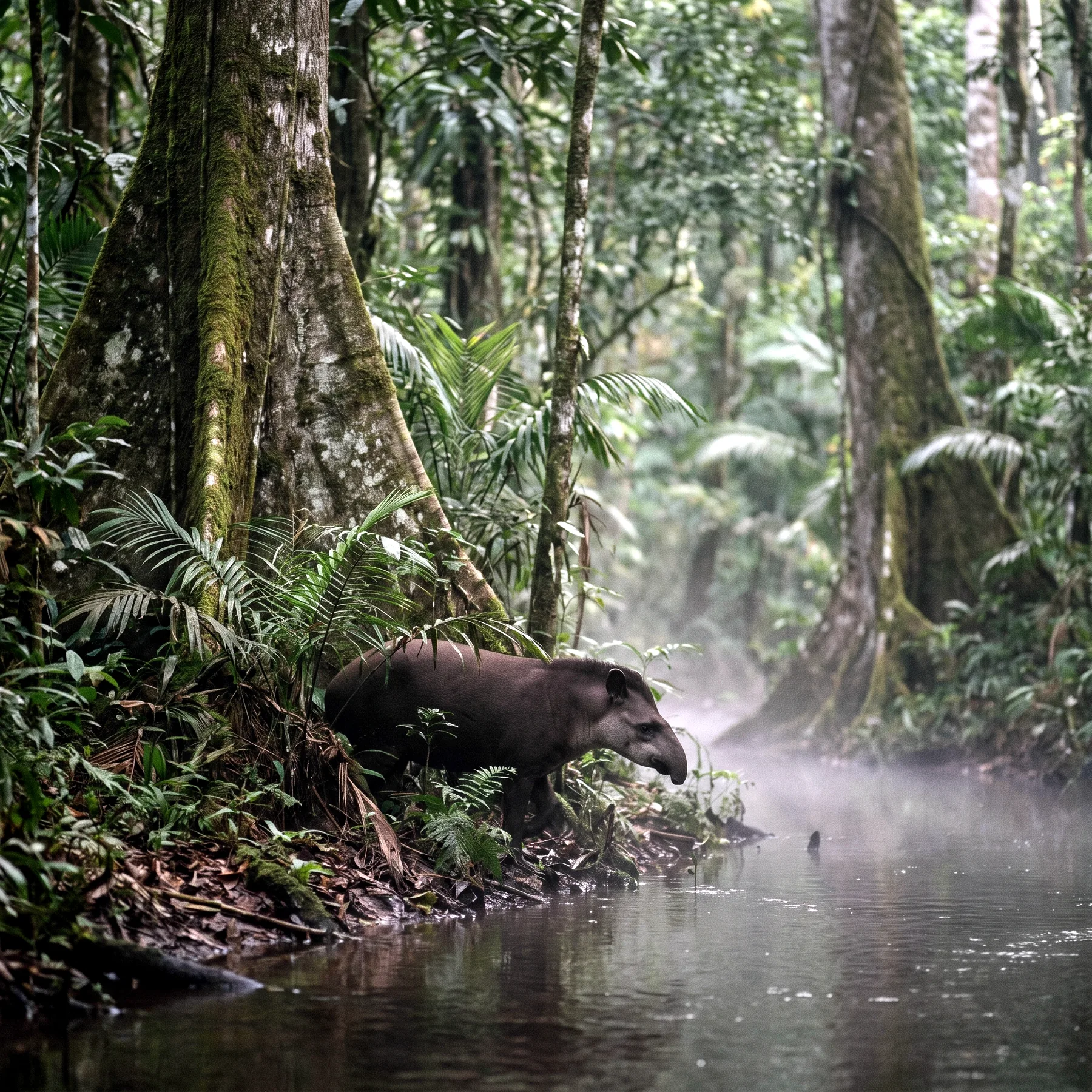 Milieu de vie typique de l'espèce Tapirus terrestris