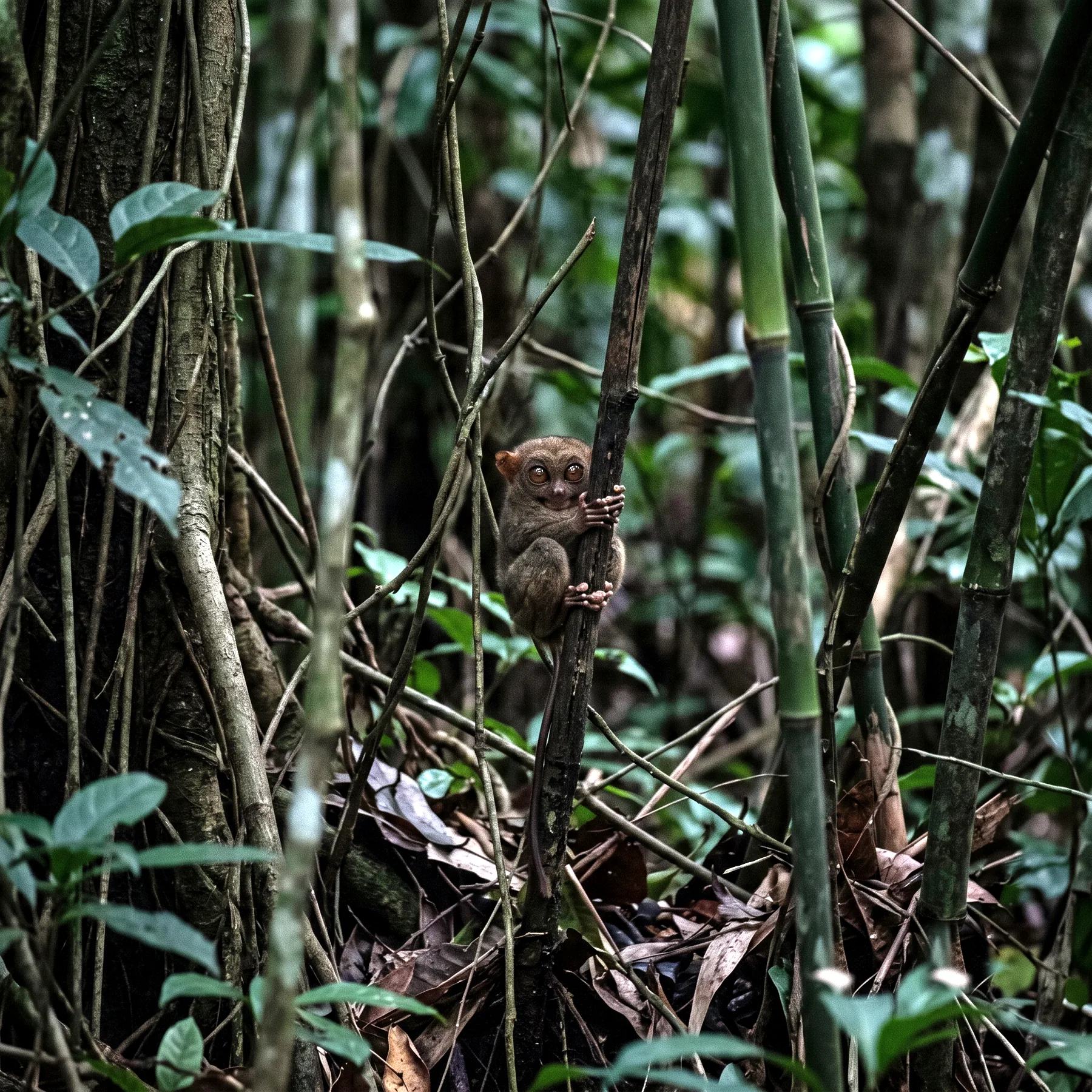 Milieu de vie typique de l'espèce Tarsius tarsier
