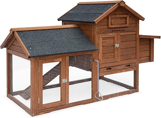 Alice's Garden - Poulailler en Bois GALINETTE. 3 Poules. Cage à Poule avec enclos
