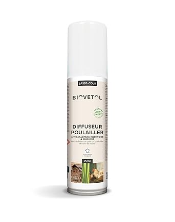 Biovetol - Spray Anti-Poux pour le poulailler Bio - Antiparasitaires pour le poulailler (Diffuseur)
