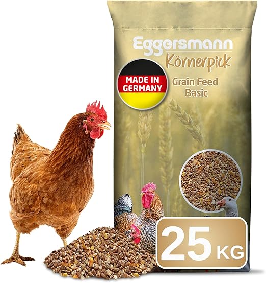 Eggersmann Körnerpick Nourriture Poule 25 kg Graines Poules Basic - Basic Aliments Poules - Graines Poule - Premium mélange de graines pour Poules, oies & Canards