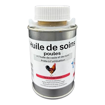 Huile cicatrisante et antiseptique pour poule 250 gr
