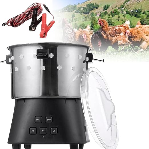 MASKIS Machine À Plumer Le Poulet, Plumeuse Électrique de Poulet, Plumeuse de Volaille en Acier Inoxydable, Machine À Plumer Rapidement Le Poulet, pour La Ferme de Poulet, d'oiseaux Et de Canards
