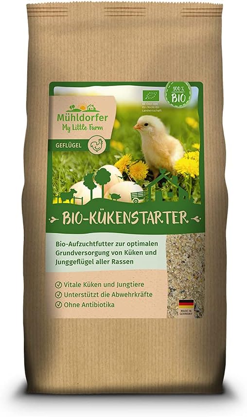 My Little Farm - Lanceur Biologique pour Poussins et Jeunes volailles de Toutes Races - sans antibiotiques - Acceptation maximale - Pas de sélection de Nourriture - 2 kg
