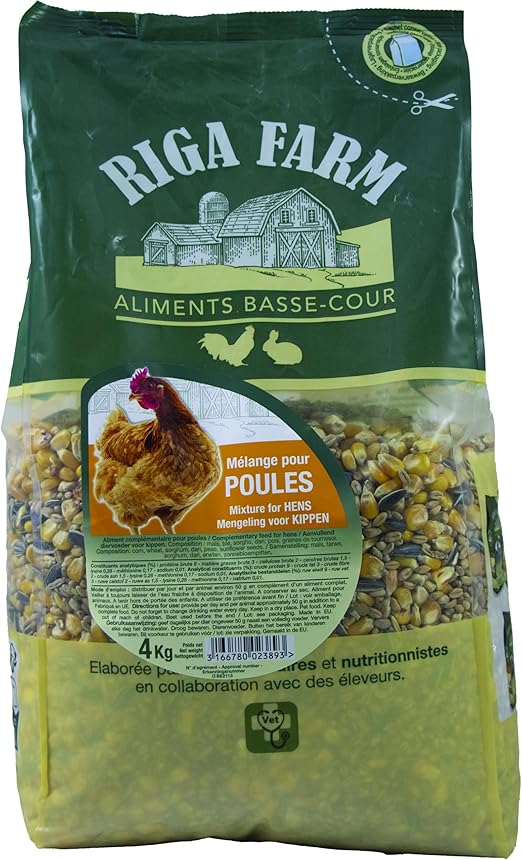 Riga Melange Poules 4KG (L'emballage peut varier)