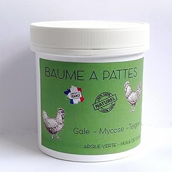 Baume à Pattes à Huile de Cade et à l'argile Verte pour Les Poules - 240g