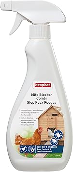 Beaphar – Spray Stop poux Rouges pour l'animal et l'environnement – Immobilise Les poux Rouges et Les Autres parasites mécaniquement – Ne Contient Aucun Insecticide Chimique ni Pesticide – 500ml