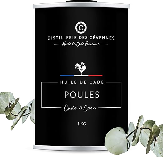 Distillerie des Cévennes - Huile de Cade pour Poules et Volailles - 1Kg - La Seule Huile 100% Fabriquée et Distillée en France