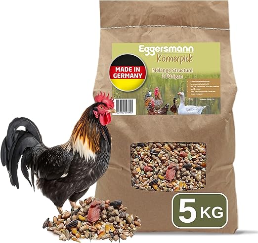 Eggersmann Körnerpick 5kg Nourriture Poule - Structure Graines Poules Origan - Aliments pour Volailles Basic - Premium Graine pour Poules, oies et Canards