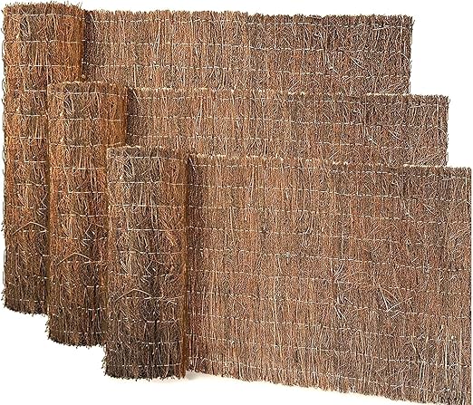 Floordirekt - Brande de bruyère - Brise-vue en bruyère naturelle - Brise-vue pour jardin - Brise-vue occultant - Idéal pour les terrasses, jardins et délimitations de terrain - Naturel, 100 x 300 cm