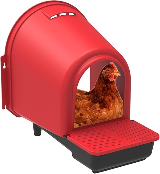 horizont Niche de Ponceuse avec Plateau à œufs, nid de Poulet en Plastique, pour jusqu'à 6 Poules, Montage Mural, pondoir pour Poules, Grande boîte de ponçage, nid à volaille