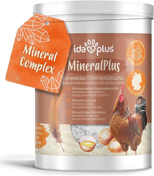 Ida Plus - Chaux Alimentaire - Aliment complémentaire pour Poules - Chaux Alimentaire Premium pour Poules - Minéraux pour Poules & mélange de vitamines pour Poules - Aliment Complet - avec Calcium