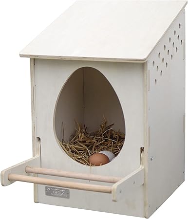 Pondoir KERBL - Bois - 51 x 34 x 53 cm - Blanc - Pour poule
