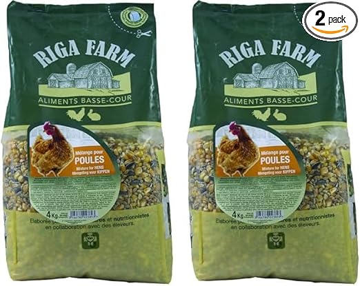 Riga Melange Poules 4KG (Lot de 2)